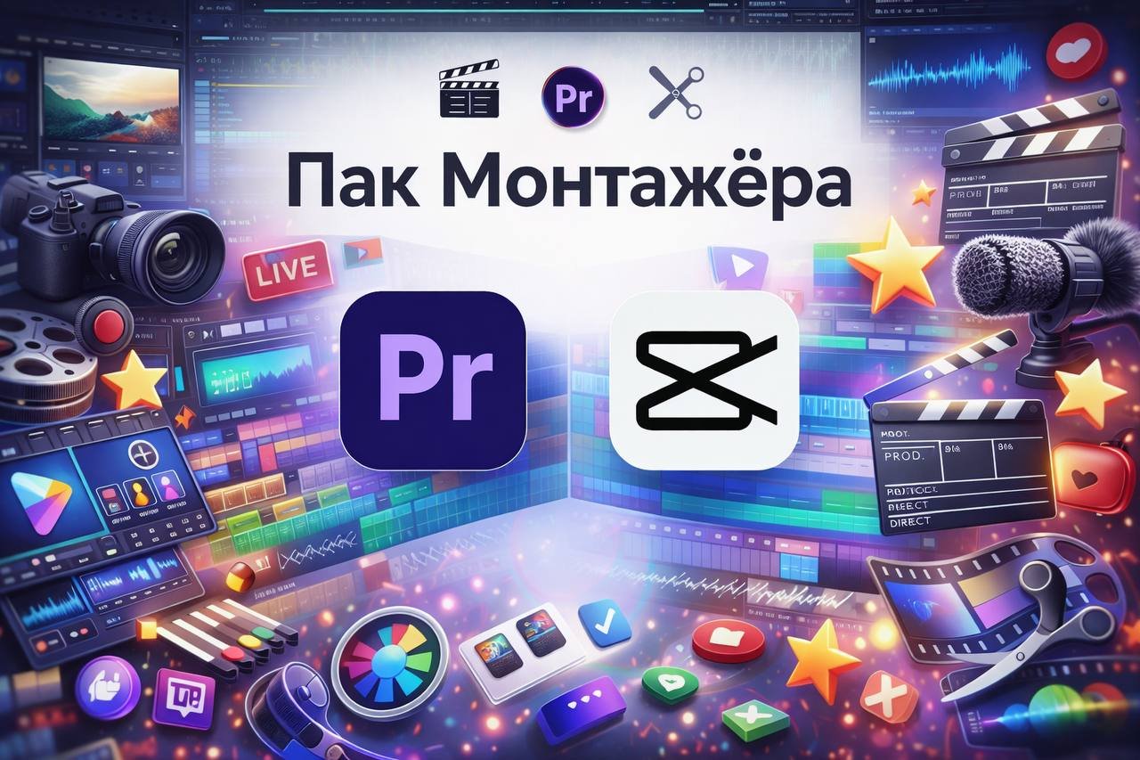 🎬 ПАК МОНТАЖЕРА | ВСЁ ДЛЯ ВИДЕО