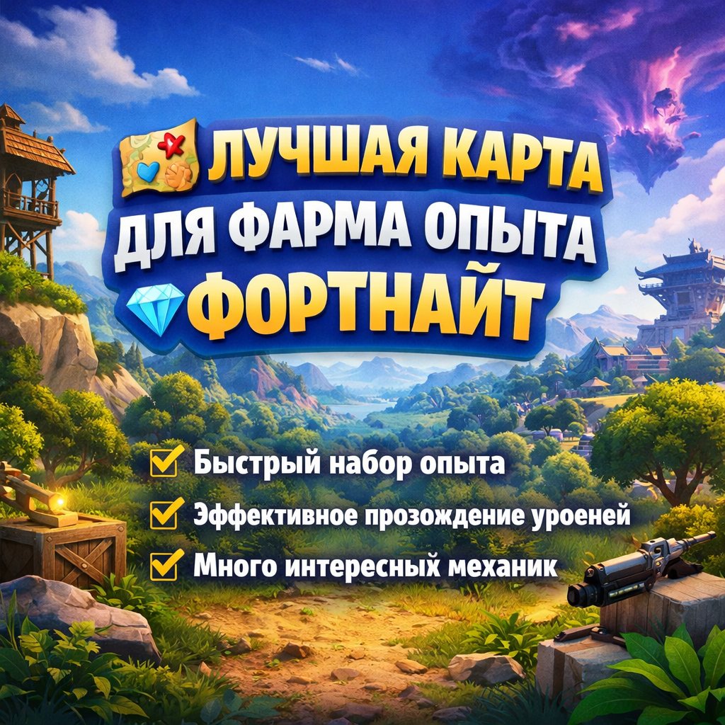 🗺️ ЛУЧШАЯ КАРТА ДЛЯ ФАРМА ОПЫТА💎ФОРТНАЙТ🏆